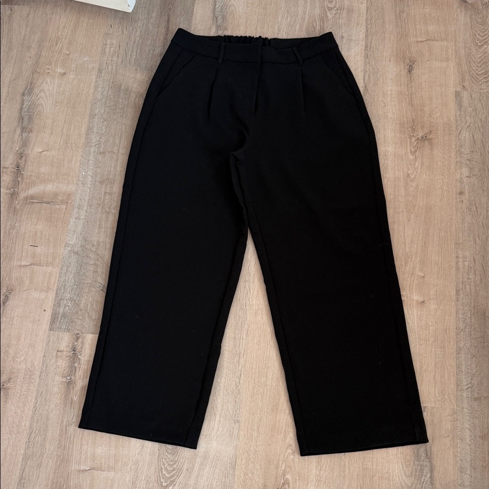 Old Navy Women’s Taylor wide leg Black Pants Large Petite